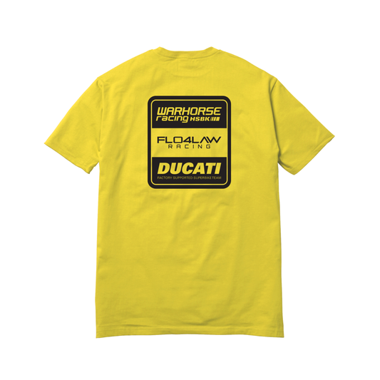 Warhorse HSBK Flo4Law 'The Corkscrew' Limited Edition Tee - Ducati Yellow
