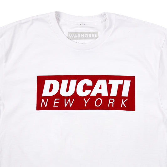 Ducati New York Box Logo Tee - White