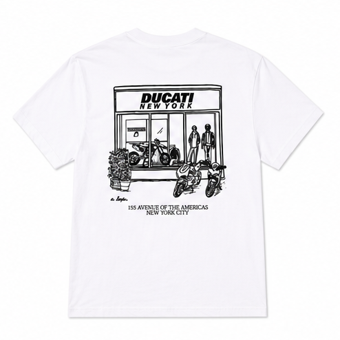 Ducati New York Sexta Avenida Camiseta - Blanco