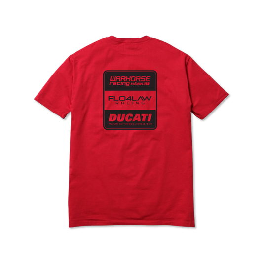 Warhorse HSBK Ducati Flo4Law Road America Limited Edition Tee - Ducati Red