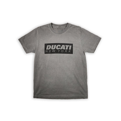 Ducati New York Box Logo Tee - Faded Black