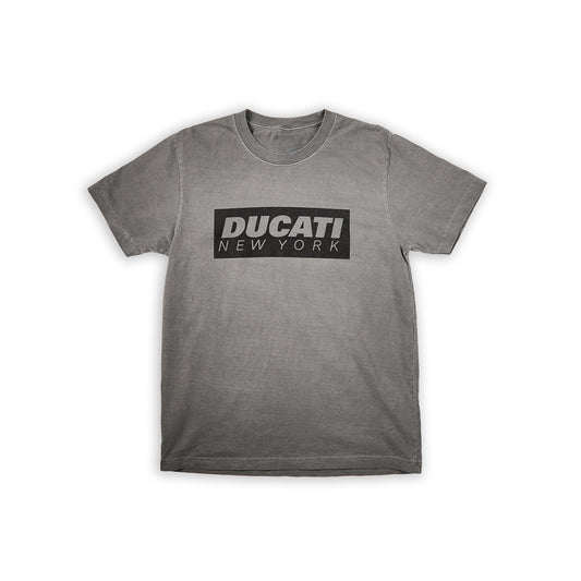 Ducati New York Box Logo Tee - Faded Black