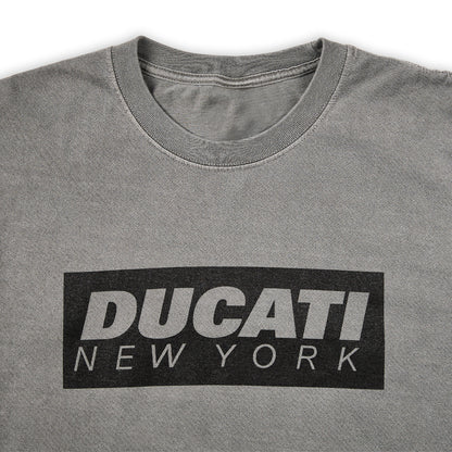 Ducati New York Box Logo Tee - Faded Black