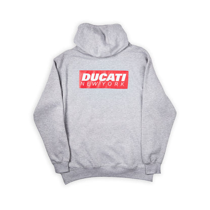 Ducati New York Box Logo Hoodie - Gray