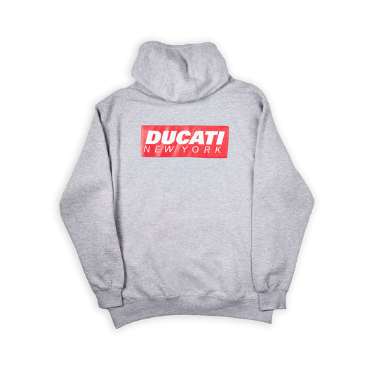 Ducati New York Box Logo Hoodie - Gray