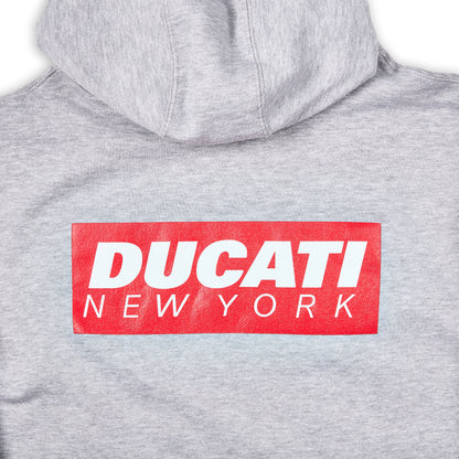 Ducati New York Box Logo Hoodie - Gray