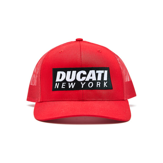 Ducati New York Meshback Box Logo Hat - Red