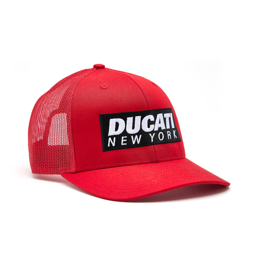 Ducati New York Meshback Box Logo Hat - Red