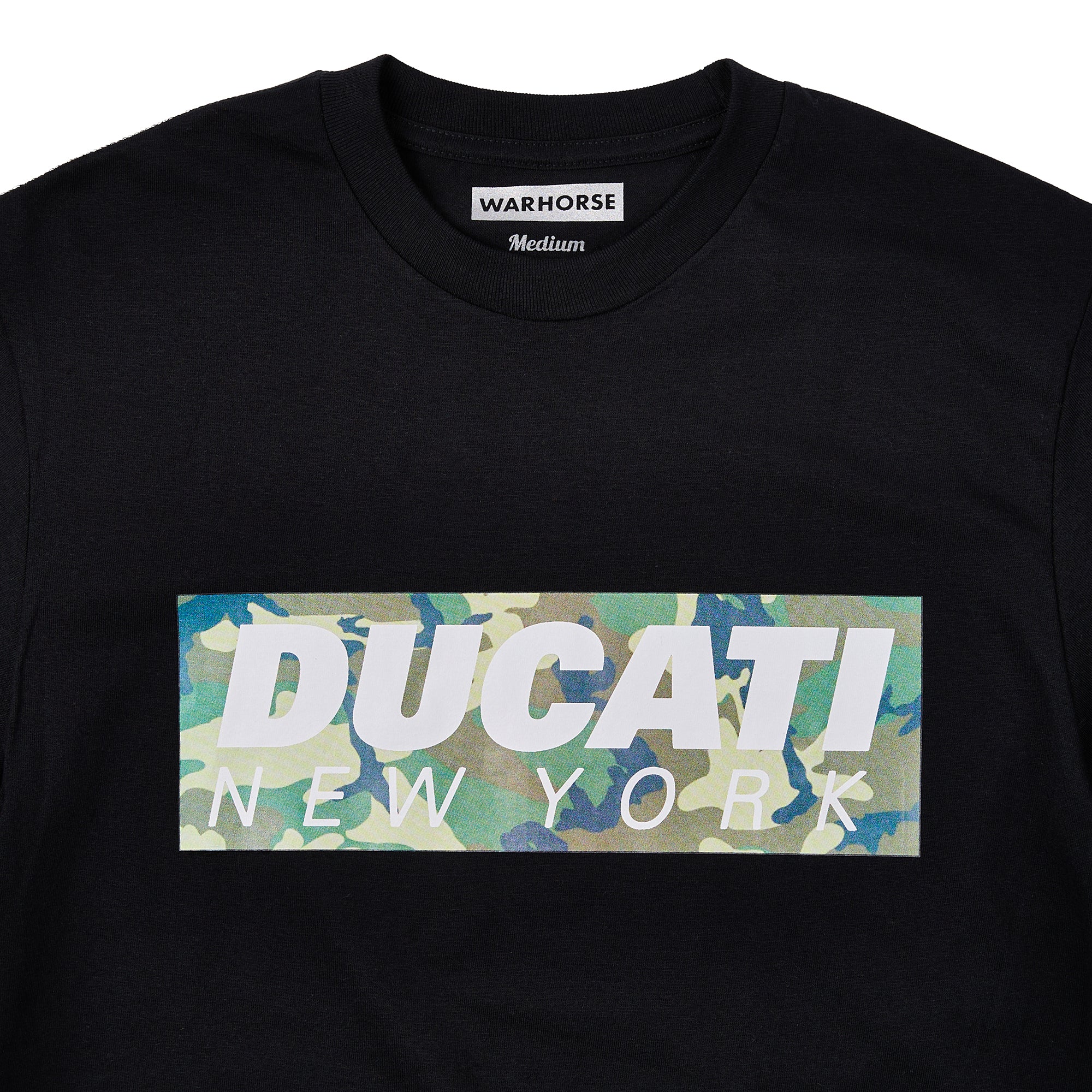 Camiseta Ducati New York Camo Box Logo - Negra
