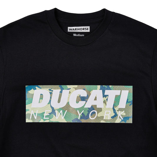 Ducati New York Camo Box Logo Tee - Black