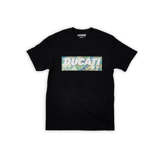 Ducati New York Camo Box Logo Tee - Black