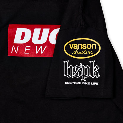 Ducati New York x Vanson Leathers x Bespoke Bike Life Tee - Black