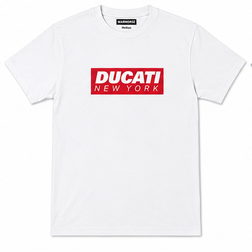 Ducati New York Box Logo Tee - White
