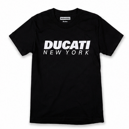 Playera con el logo de Ducati New York - Negro