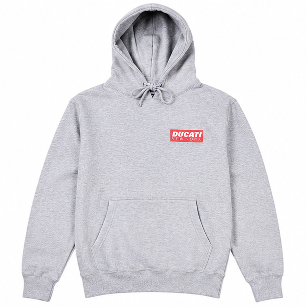 Ducati New York Box Logo Hoodie - Gray