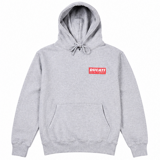 Ducati New York Box Logo Hoodie - Gray