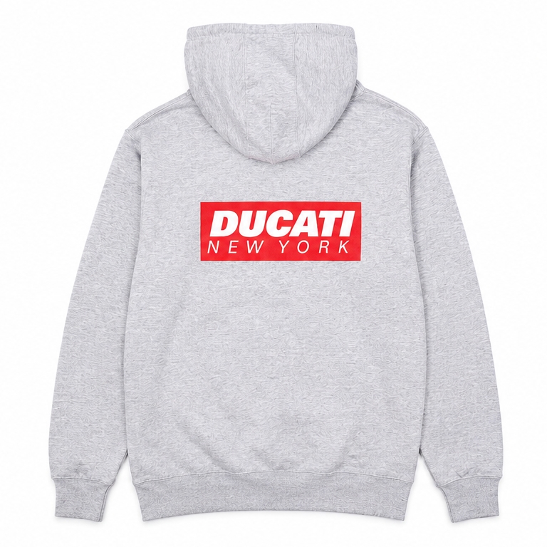 Ducati New York Box Logo Hoodie - Gray